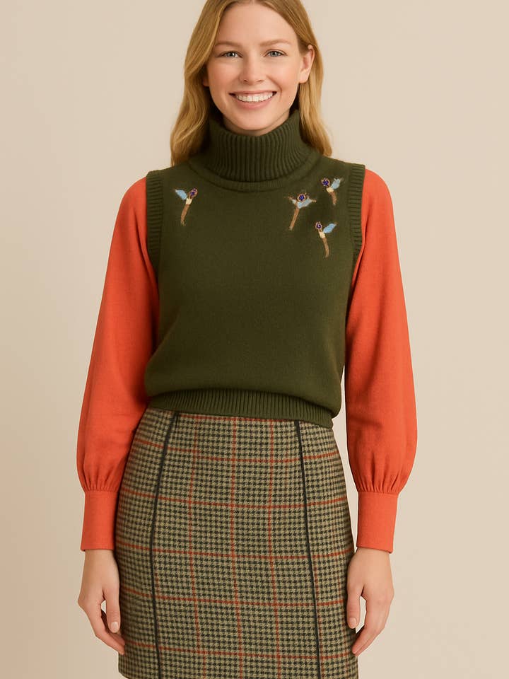 MARINA Tweed Check Skirt for wholesale by HARTWELL