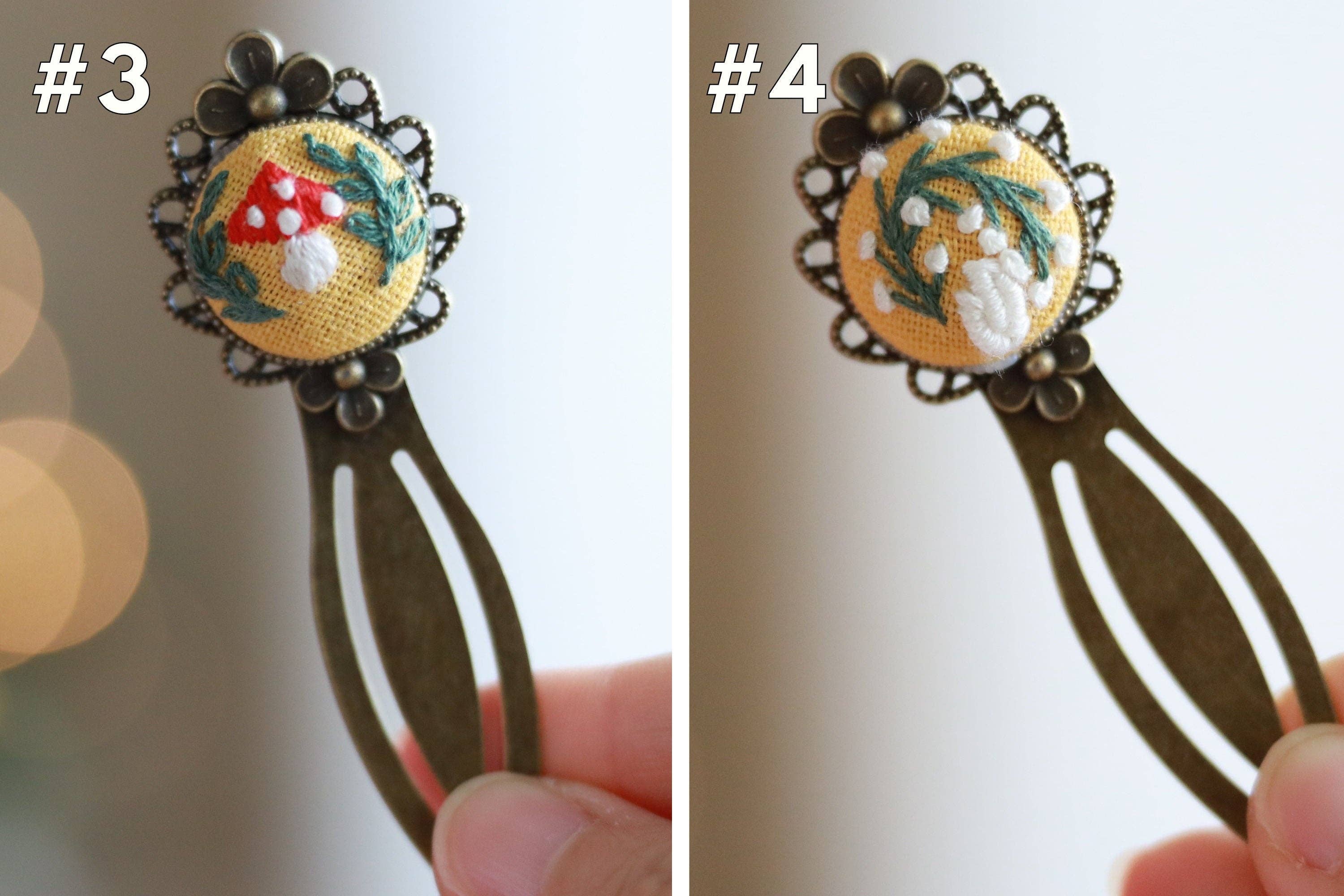 Finer Embroidery – Engroshandel Bogmærke – Vintage bogmærke med blomsterbroderi6