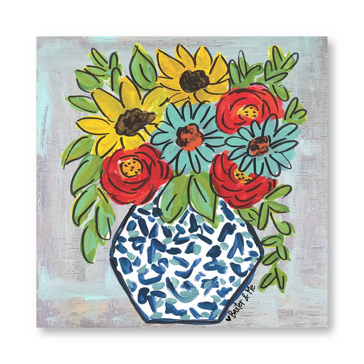 Baxter & Me - Wholesale Art Print - Blue Vase - Wrapped Canvas1