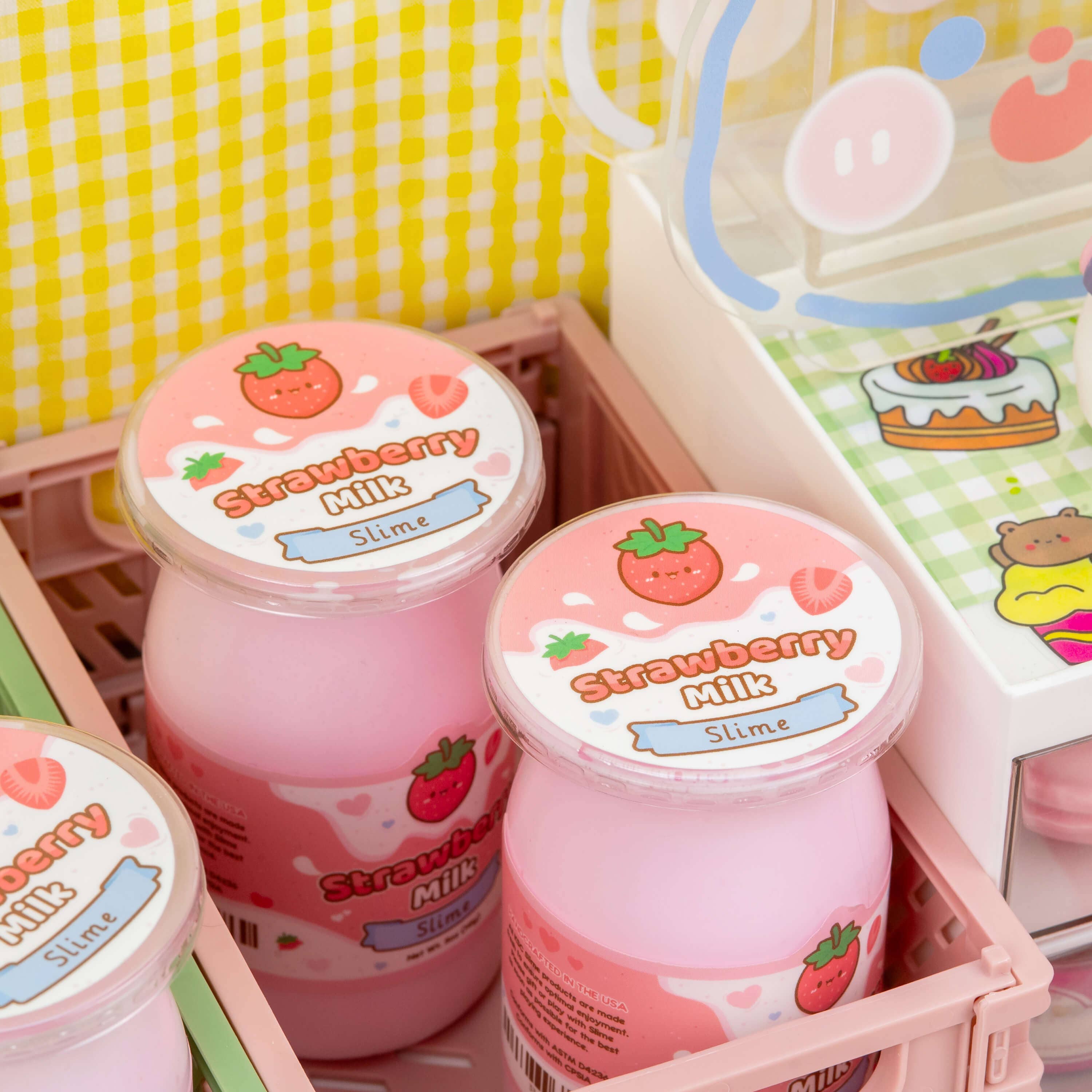 Kawaii Slime Company - Wholesale Putty/Slime - Kids - Strawberry Milk Glossy Slime (9pcs/case)7