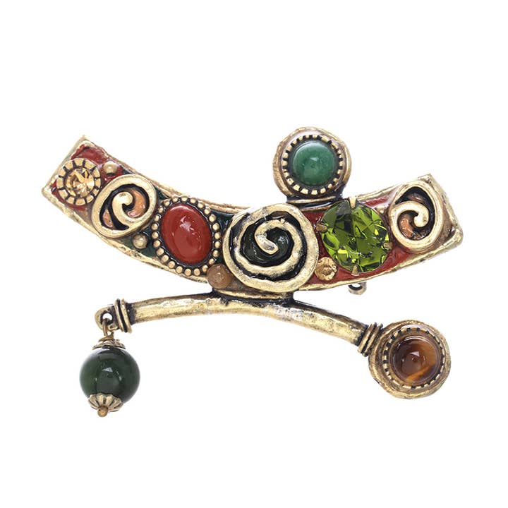 Broche abstraite Evergreen pour la vente par Michal Golan Jewelry