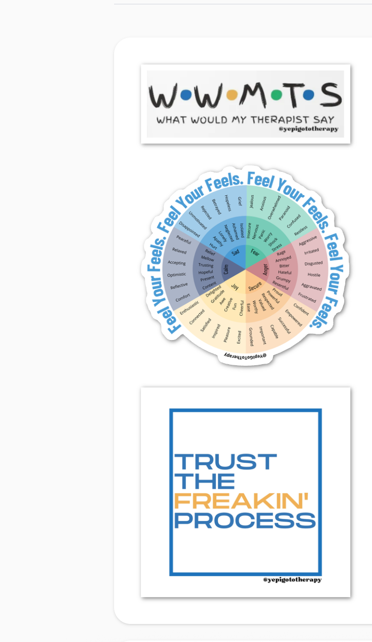 Yep, I Go To Therapy - Wholesale Sticker - Therapy-Inspired Sticker Pack (Set of 3)0