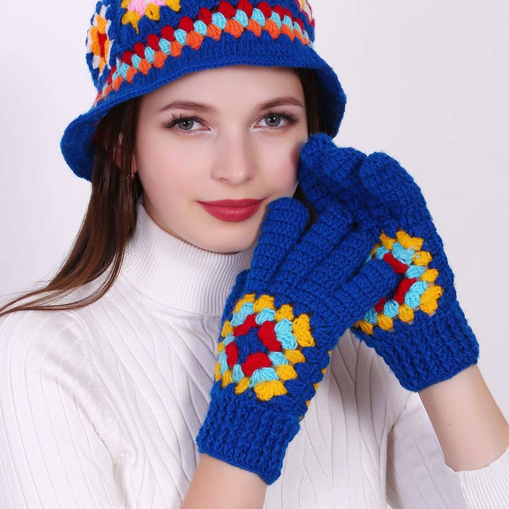 Crochet Comfort Granny Cap with Gloves for wholesale by Miniapparels