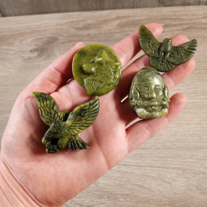 Keystone Crystals - Wholesale Decorative Figurine - Serpentine Figurine in Assorted Style Carving