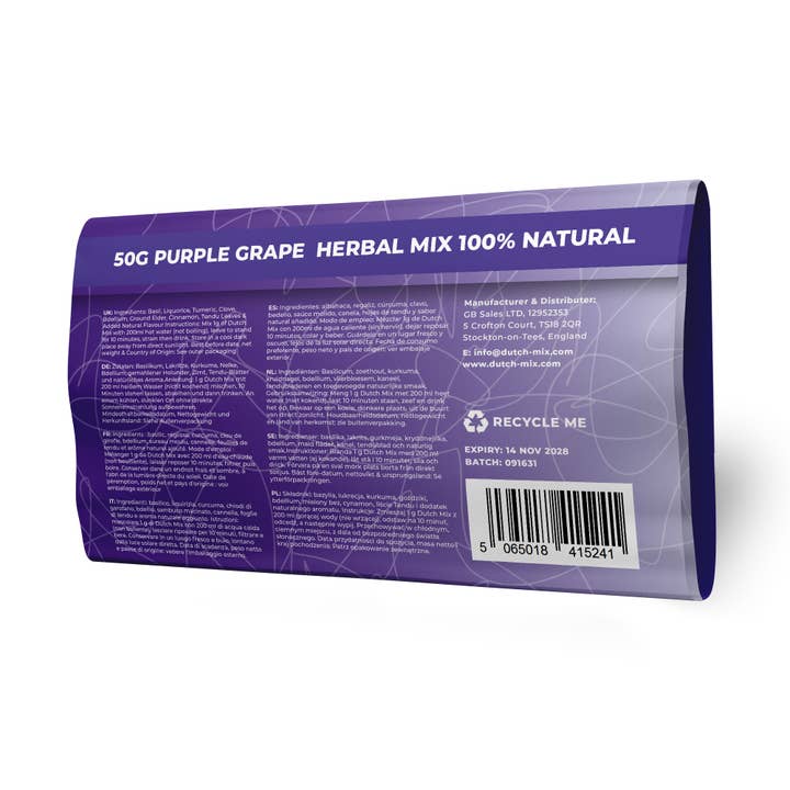 GB Sales Ltd - Wholesale Loose Tea - Purple Grape Flavour Dutch Mix2