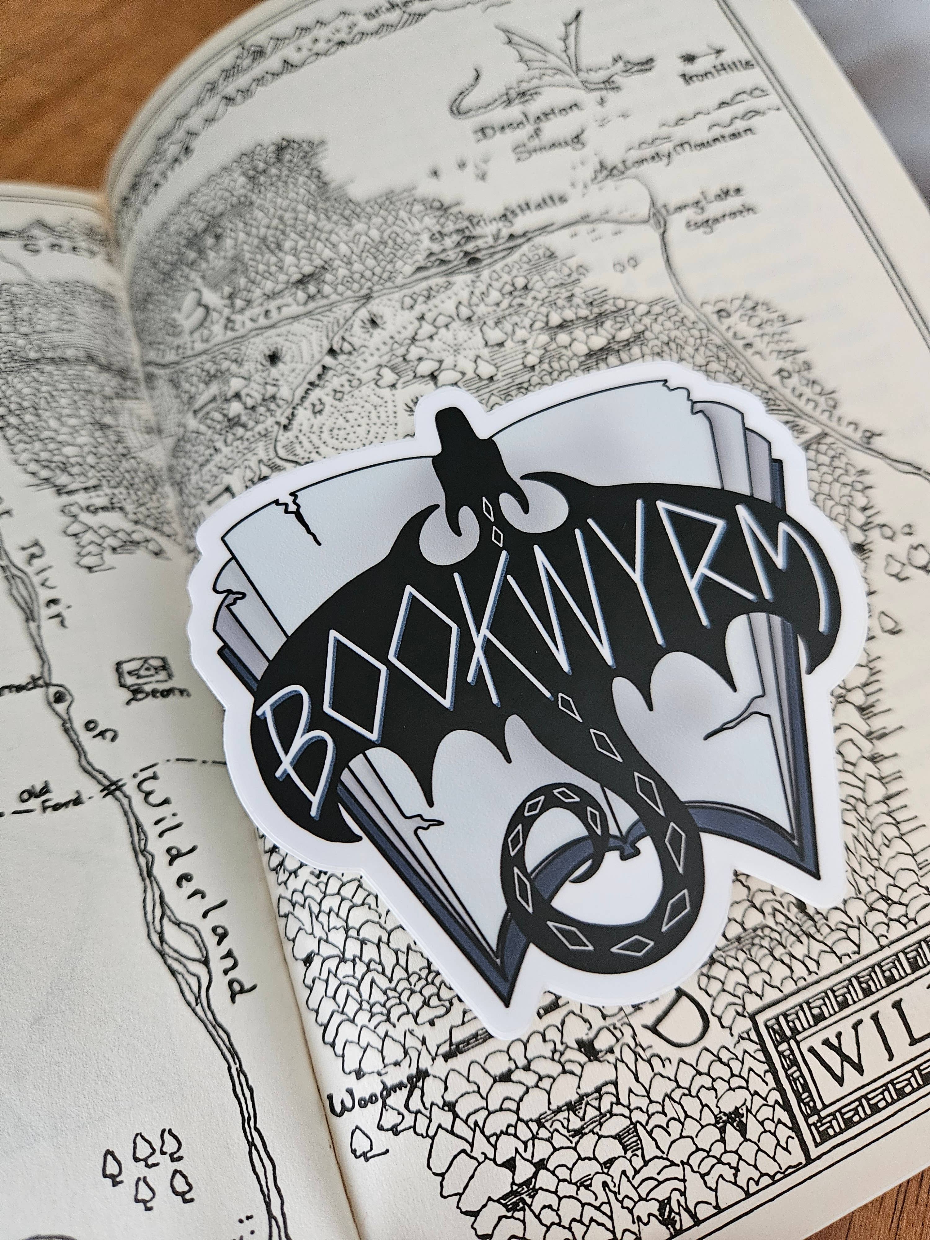 Nerd Lady Designs - Wholesale Sticker - Bookwyrm Dragon Sticker3
