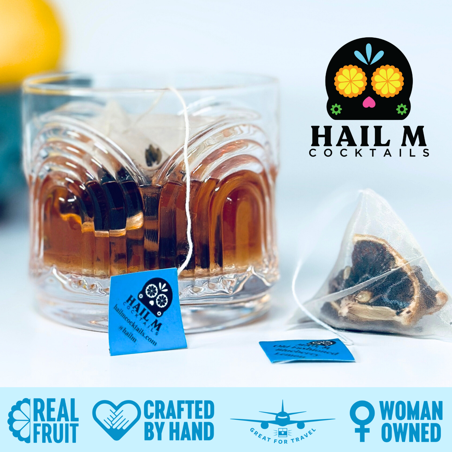 Hail M - Wholesale Cocktail Mix/Syrup - Moscow Mule Cocktail Infusion Tea Bag - To Go Travel Mixer4