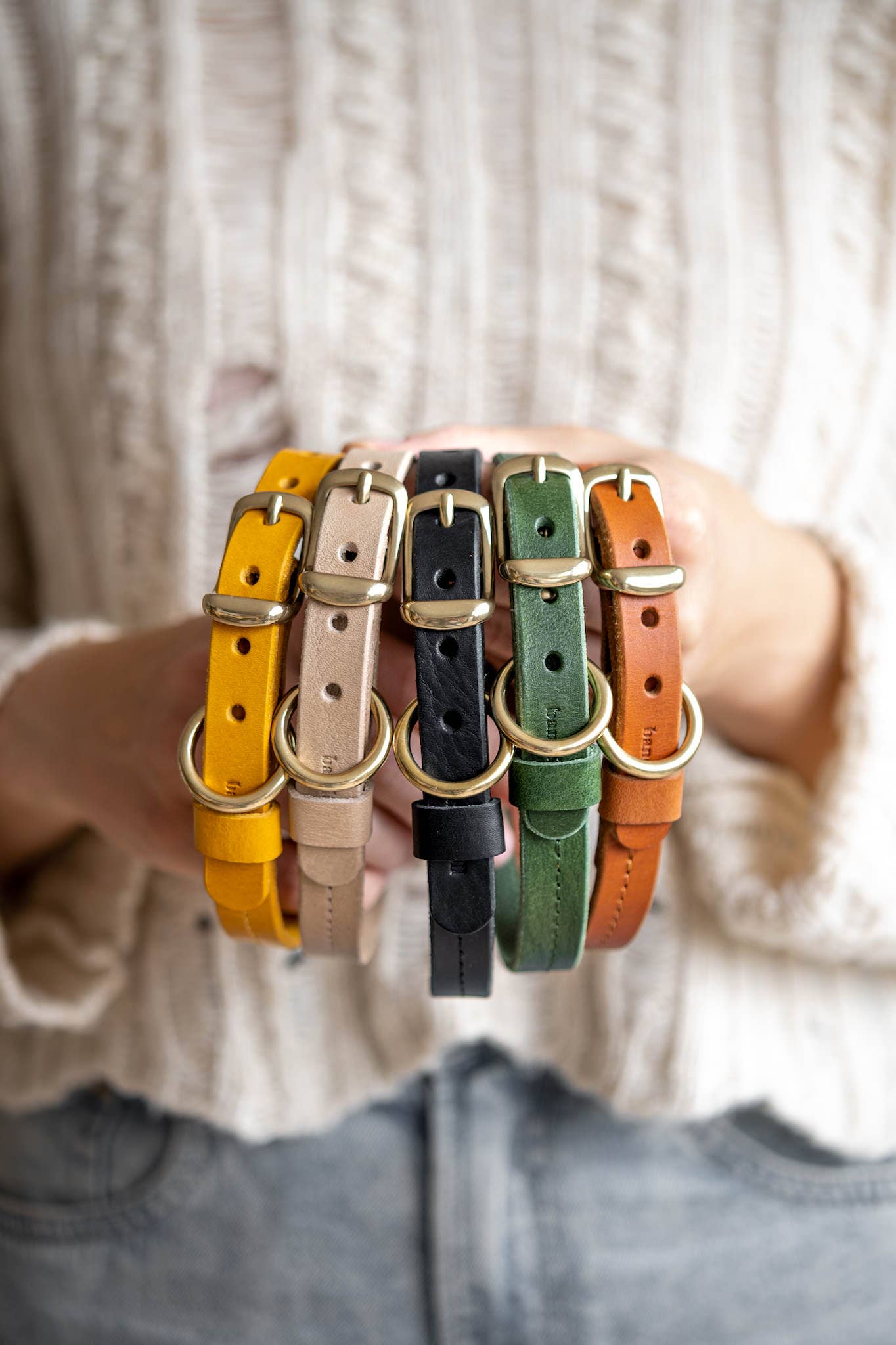 BAND&ROLL – Engroshandel Halsbånd - Hund – LETVÆGTS LÆDER HUND KRAVE. FIR luft16