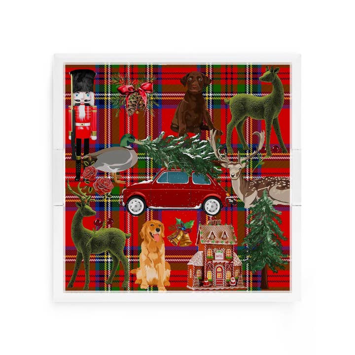 Ultimate Christmas Acrylic Square Decorative Tray for wholesale by Nicolette Mayer Collection