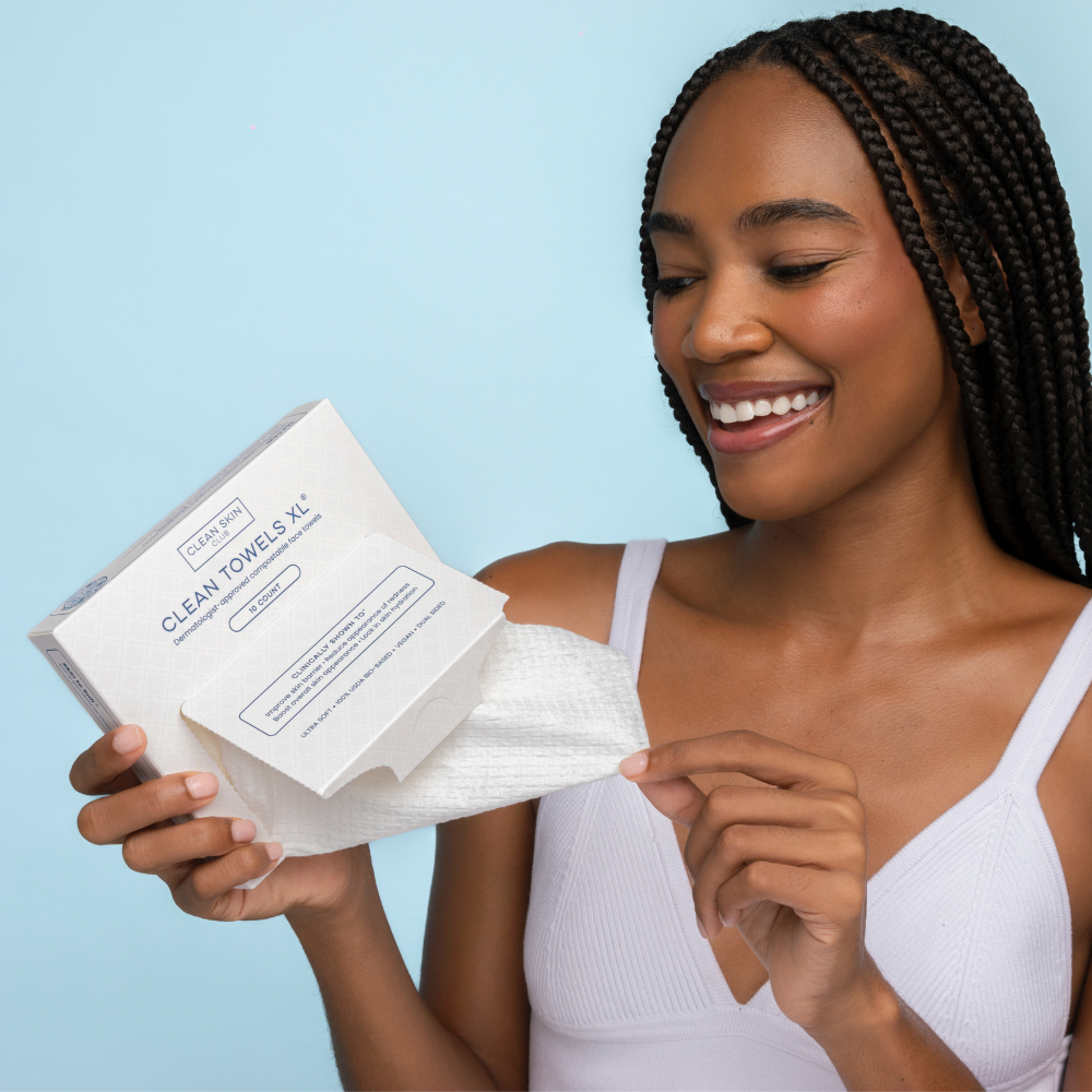 Clean Skin Club - Wholesale Face & Body Wipes - Clean Towels XL™ Travel, Disposable Face Towels, 10 Count1