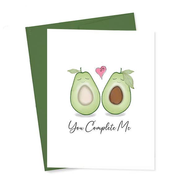 Aniversário | Cartão de Felicitações de Aniversário com Abacates Fofos por atacado de Blue Stationery