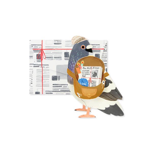 UWP Luxe – wholesale Birthday card – Messenger Pigeon Birthday/Congratulations Pop-Up Card