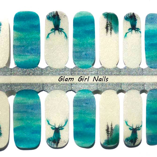 Heart of The Forrest Nail Wraps for wholesale by Glam Girl Nails