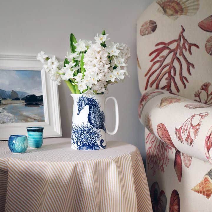 Cream Cornwall - Wholesale Jug - Bone China Seahorse Jugs