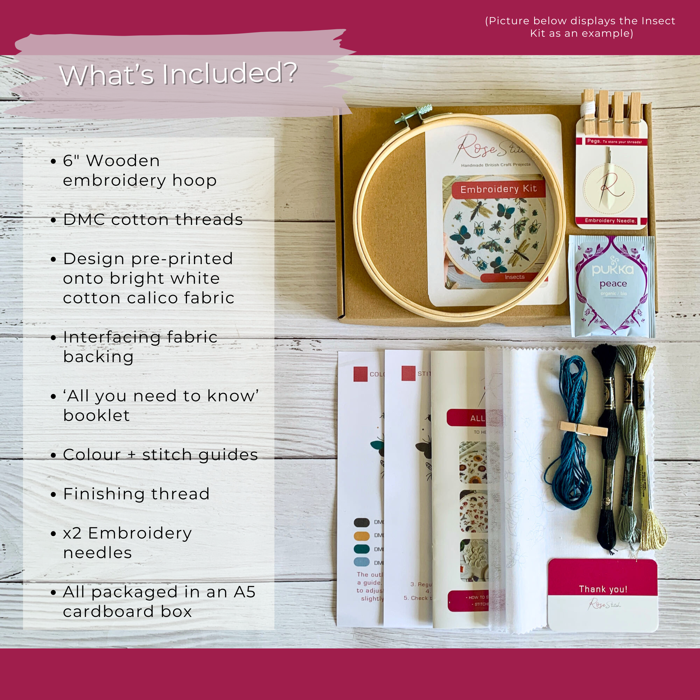 Rose Stitch Art – wholesale Embroidery/cross-stitch supplies – Full embroidery kit.  Embroidery Calendar. 365 blocks, sew one a day!2