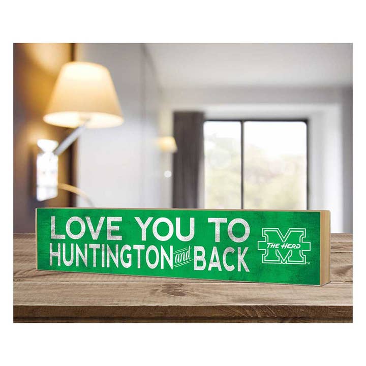 KH Sports Fan - Wholesale Desk/Tabletop Sign - 3x13 Block Love you Marshall Thundering Herd