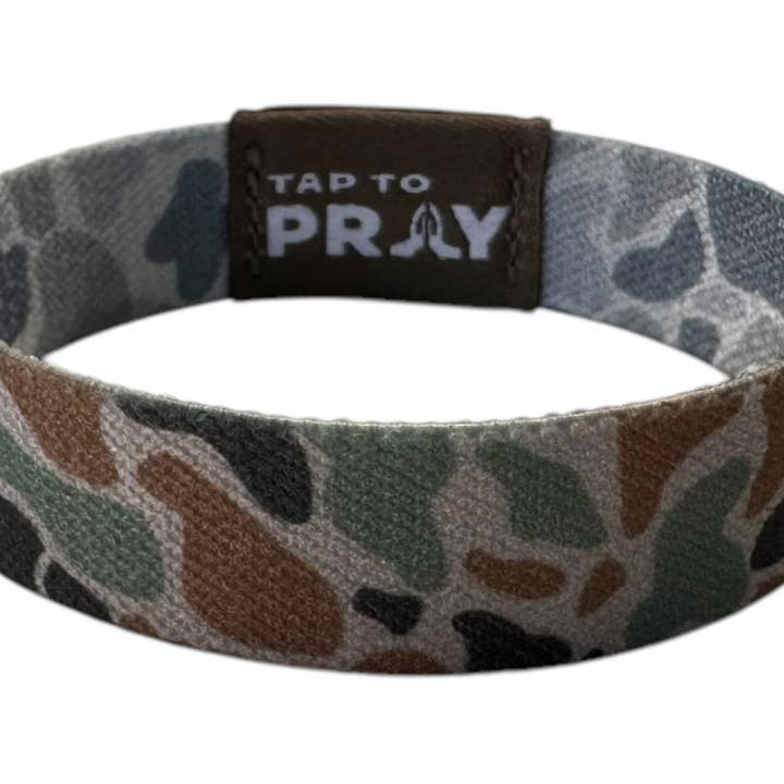 Versible - Wholesale Wristband - Tap To Prayâ„¢ Wristbands - River Rock Camo Classic & Sage