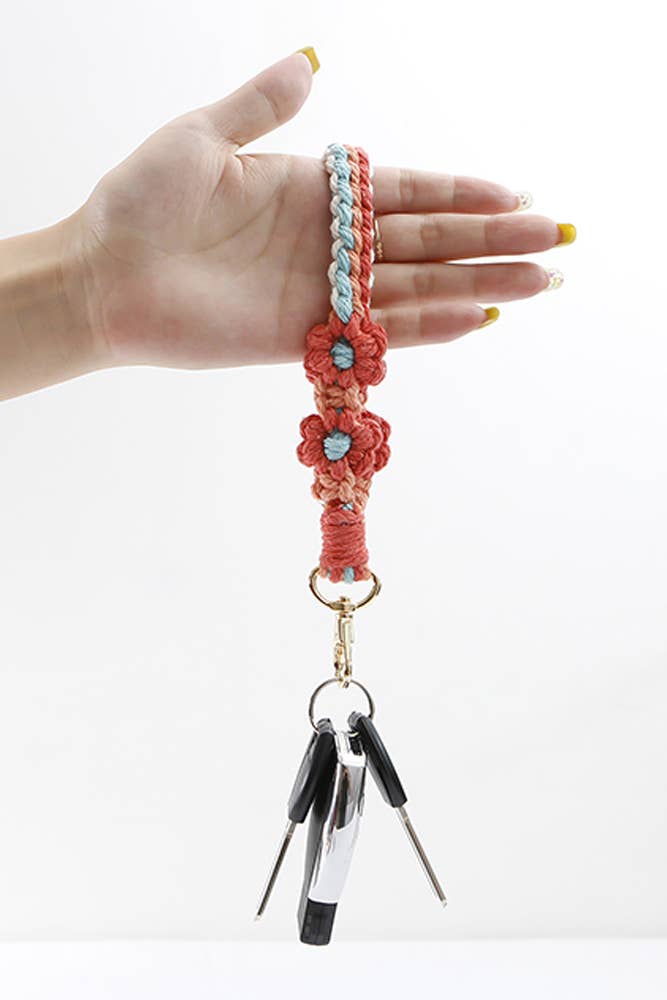 UNISHE – Großhandel Schlüsselanhänger – Damen – Daisy Weaving Buntes Armband mit Schlüsselanhänger GZJM0225