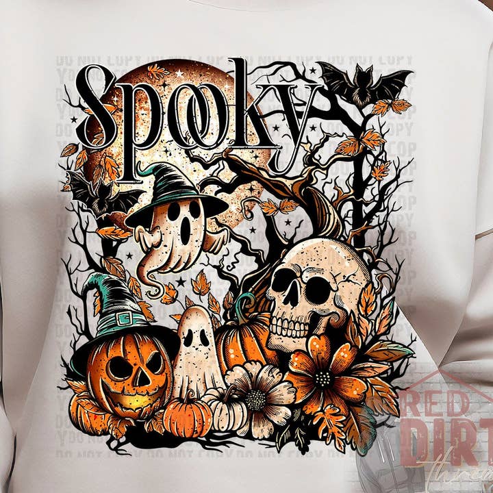 Spooky DTF Transfer | Trendy Halloween DTF Transfer | Ready to Press | High Quality DTF Transfers | Fast Shipping for wholesale by Red Dirt Transfers