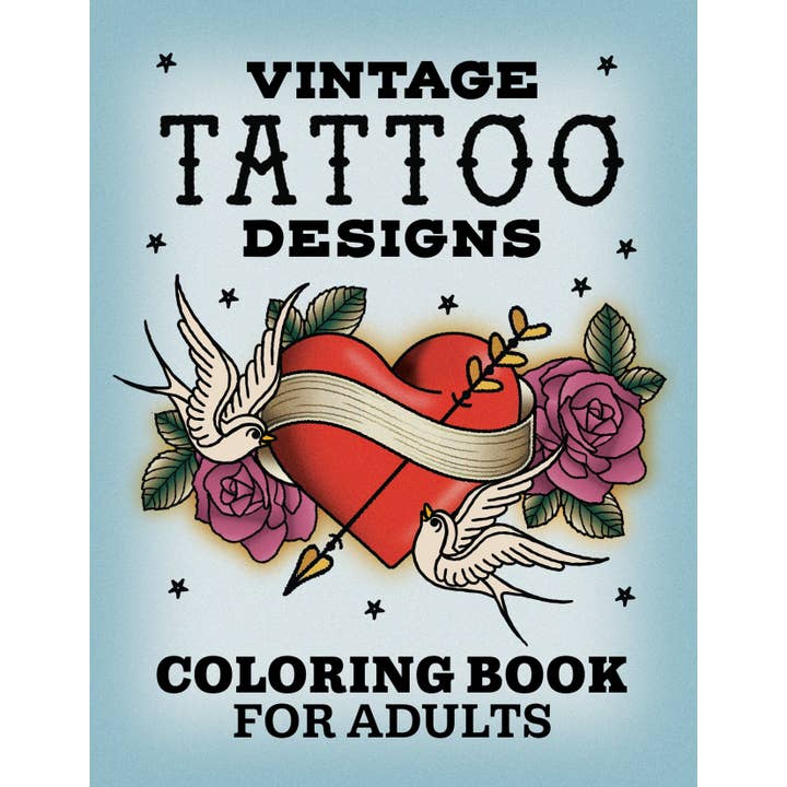 Sourcebooks - Wholesale Coloring Book - Adult - Vintage Tattoo Designs