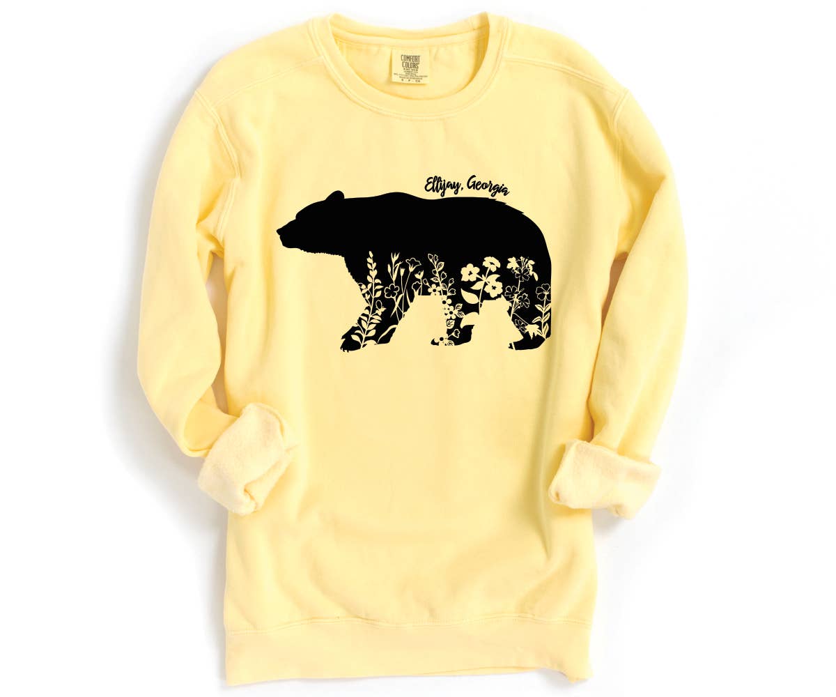 Quotable Life - Vente Sweat-shirt à imprimés – femme - Sweat-shirt personnalisé aux couleurs de confort ours floral2