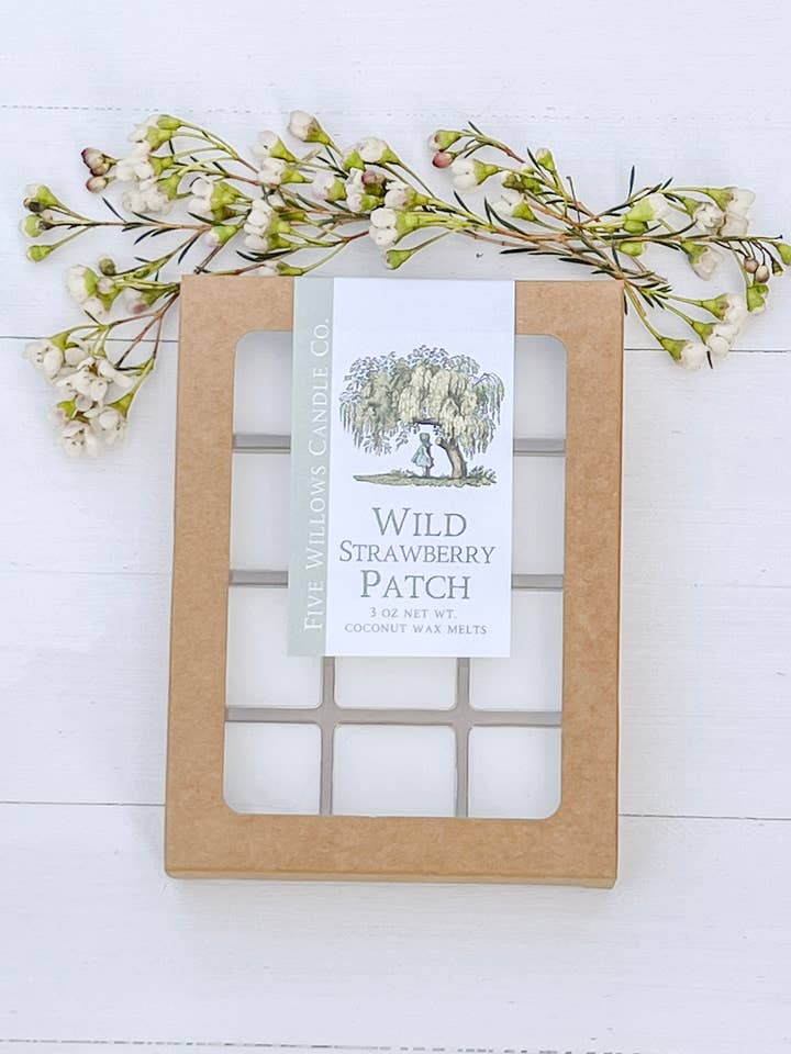 Wild Strawberry Patch Wax Melts for wholesale by Five Willows Candle Co.