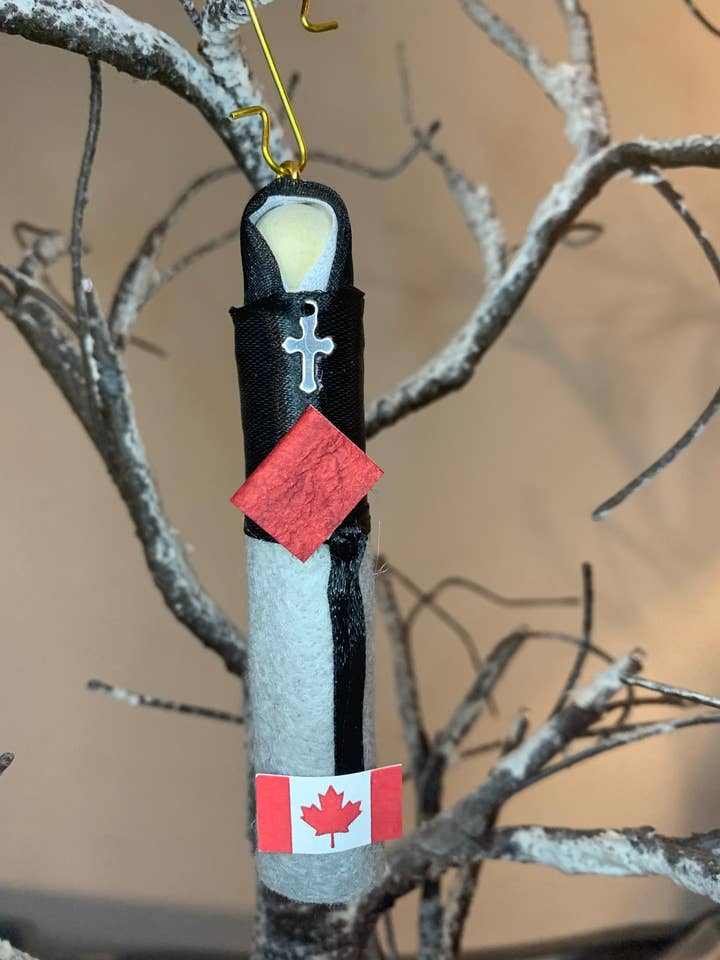 St. Marie-Marguerite d’Youville Wooden Doll Ornament for wholesale by Our Saint Family