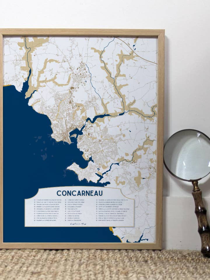 Vis kort Concarneau – CheckMap for engroshandel hos Captain Map