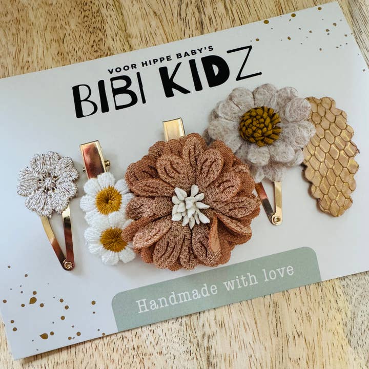 Sæt Hårspænder Blomst 36 for engroshandel hos Bibi Kidz