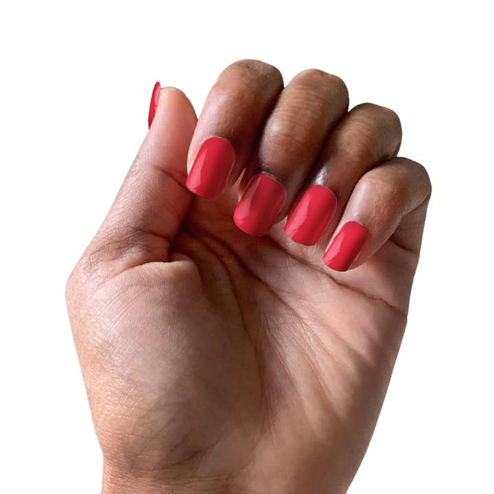 Ivy & Ash - Wholesale Nail Art/Decal - Sweet & Spicy | Firey Red Solid Color Nail Polish Sticker1