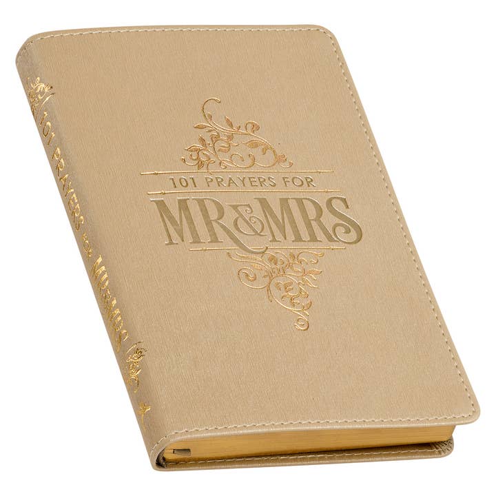 Christian Art Gifts - Wholesale Book - Adult - Gift Book 101 Prayers for Mr. & Mrs. Faux Leather