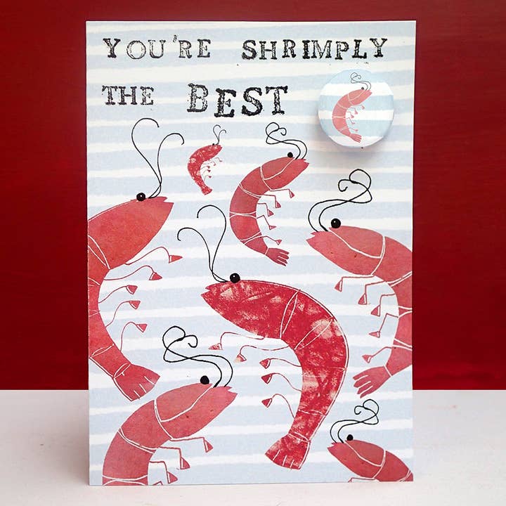 Einfach der Beste - Grußkarte mit Abzeichen für den Großhandel von The Black Rabbit