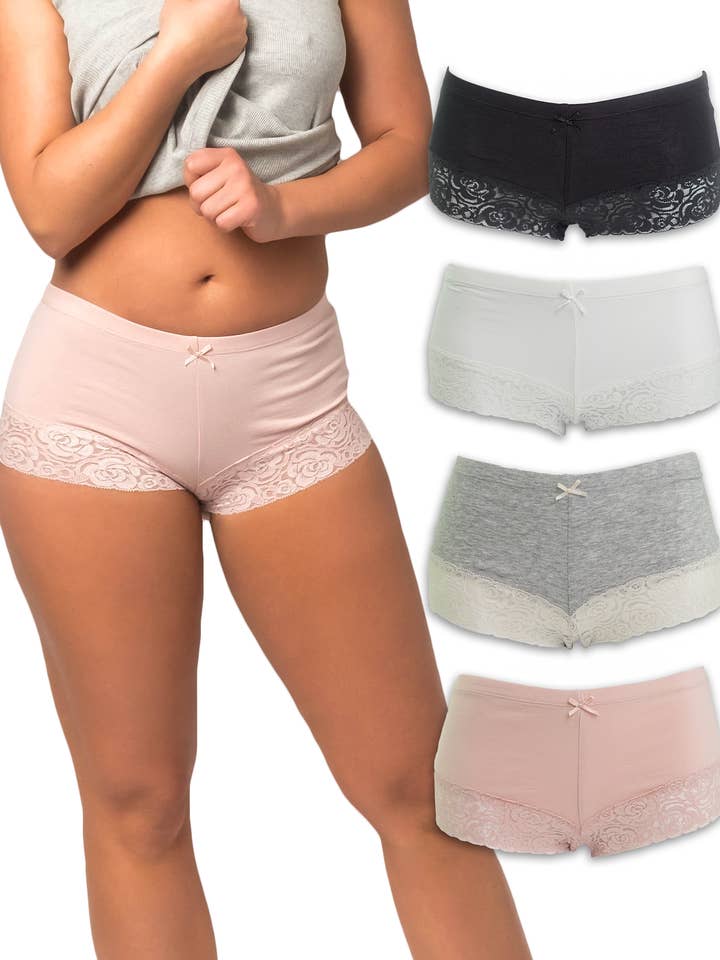 Sous-vêtements courts pour garçons pour femmes, culottes en coton pour femmes en dentelle pour la vente par EMPRELLA
