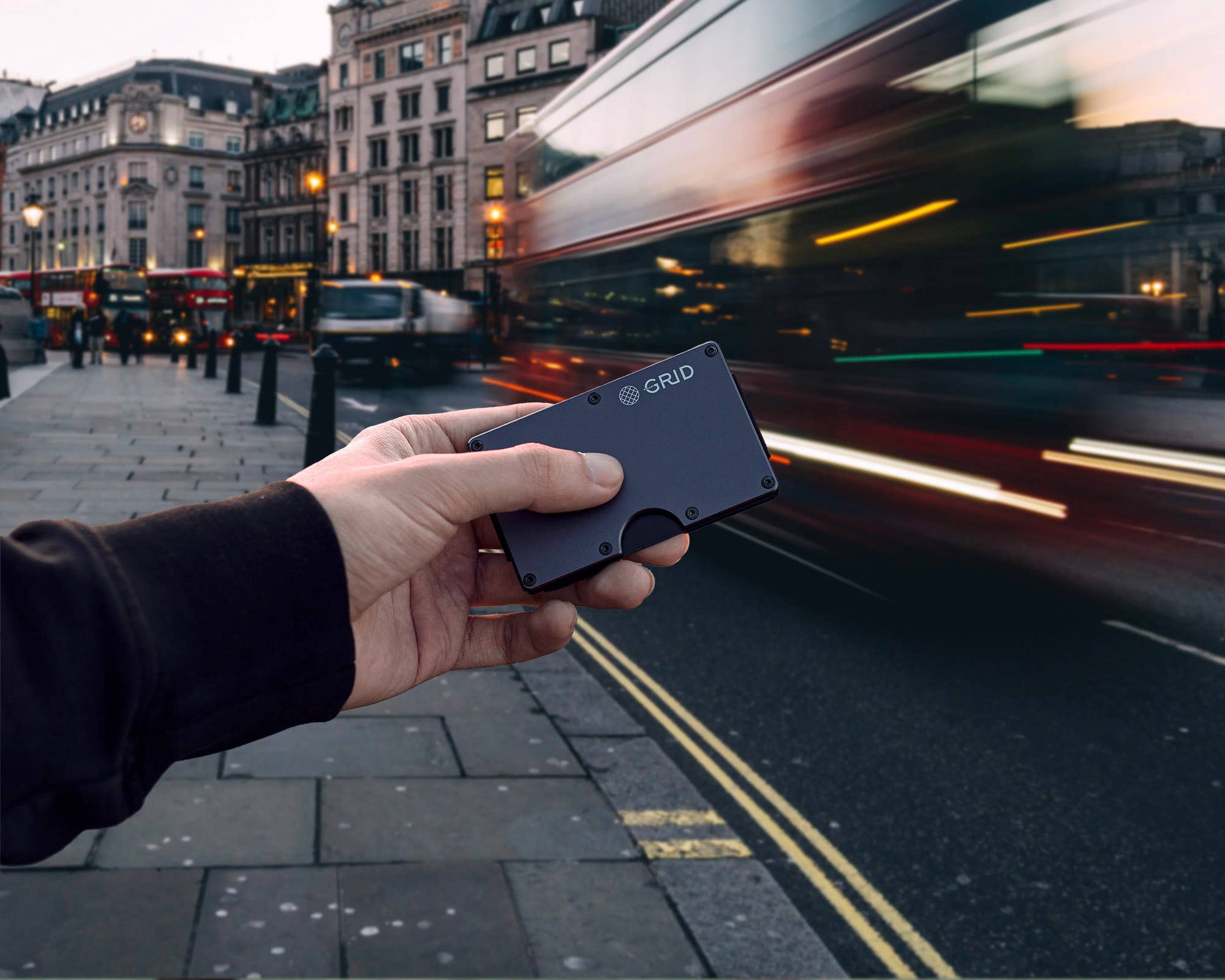 Grid Wallet // Gunmetal Aluminum for wholesale on Faire3