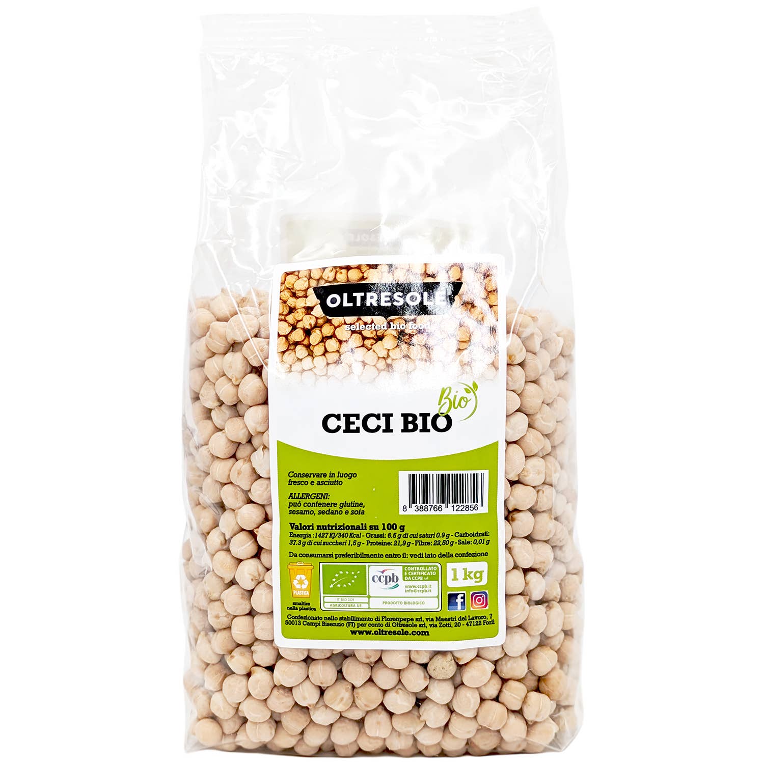 Oltresole – Engroshandel Bønner – ØKOLOGISKE KIKÆRTER 1 kg0