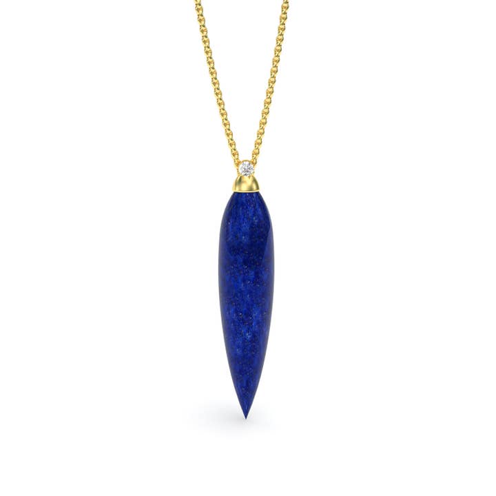LAPIS LAZULI & DIAMOND Pendant for wholesale by MARCELLO RICCIO