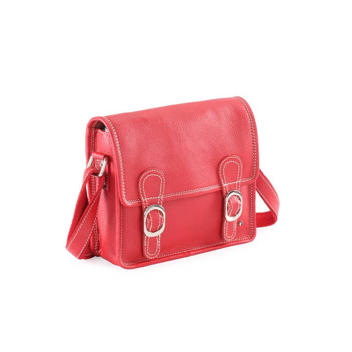 PRATICO - Borsa a tracolla piccola in pelle Xena #LB44 Rossa per la vendita all'ingrosso da parte di Hydestyle London