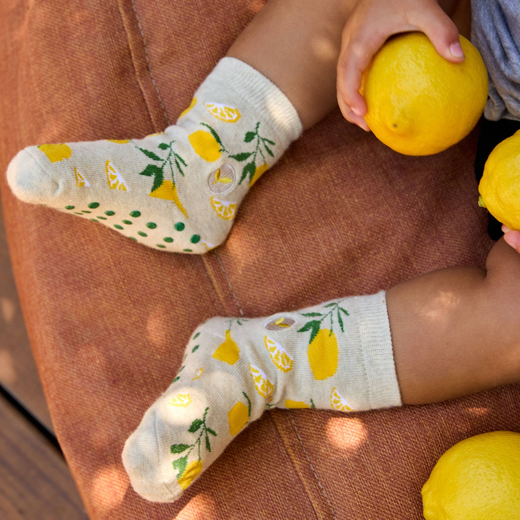 Conscious Step - Wholesale Socks - Kids - Kids Socks that Plant Trees (Beige Lemons)6