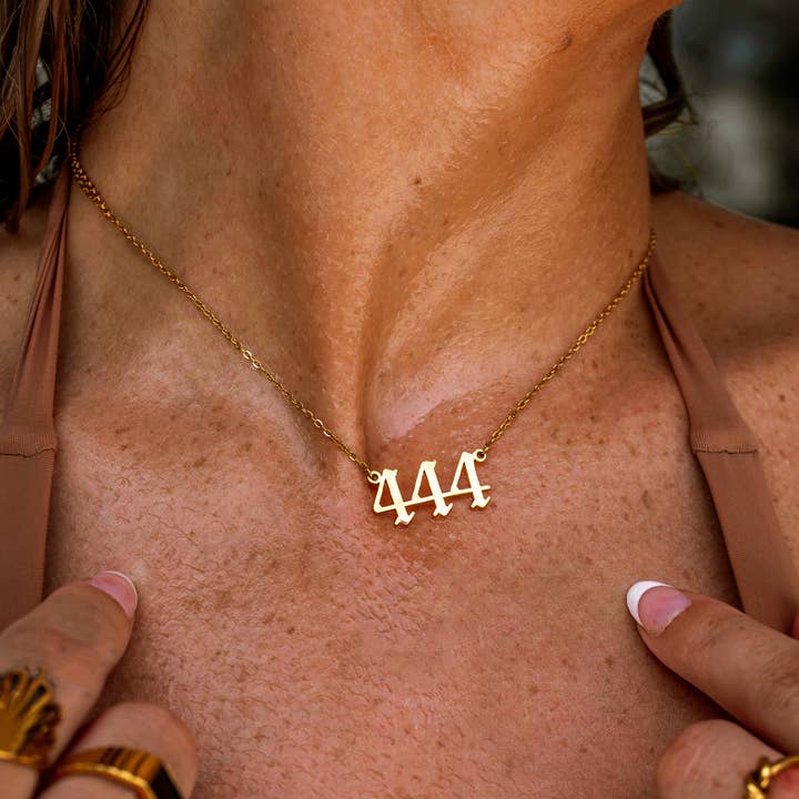 Angel Number Necklace Silver for wholesale by ALCO Jewelry