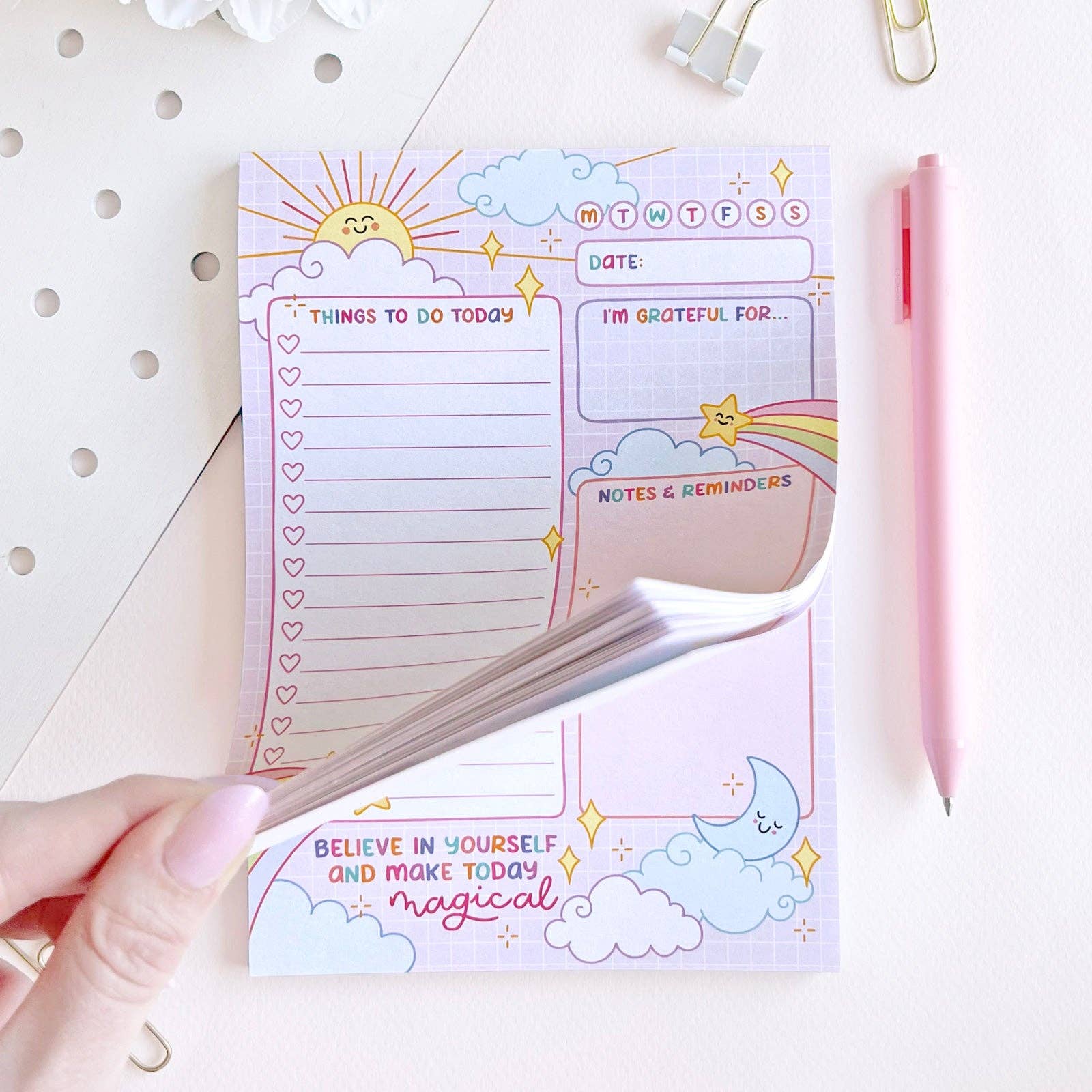 The Rosy Redhead - Wholesale Notepad - Cute Daily Planner List Make Today Magical 5" x 7" Notepad2