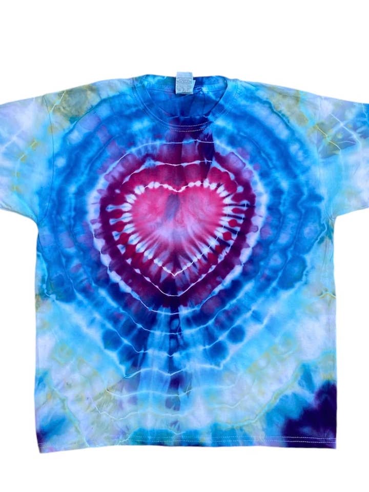 Chemise de Saint-Valentin - Motif cœur Ice Tie Dye pour la vente par VeEco Gifts