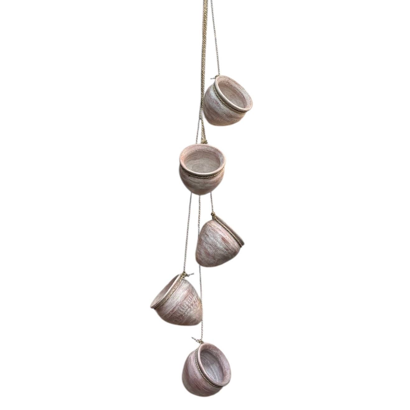 Asia West – Großhandel Pflanzenampel – Terrakotta-Hängepflanzgefäße (Satz von 5)6