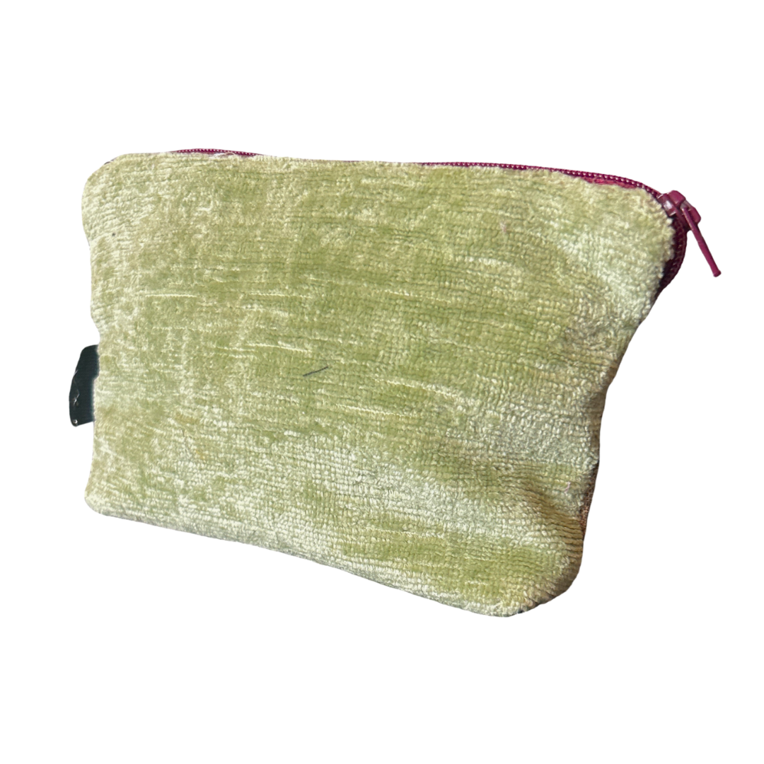 Vintage Luxe Up - Wholesale Makeup/Cosmetic Bag - GG Logo Blooms Pink Vintage Silk Scarf Beauty Bag2