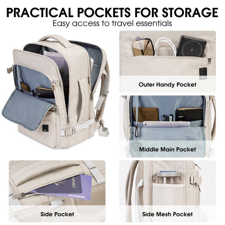 wandf - Wholesale Backpack - Unisex - Laptop Backpack 17 Inch with Wet Pocket For Spirit Airlines43