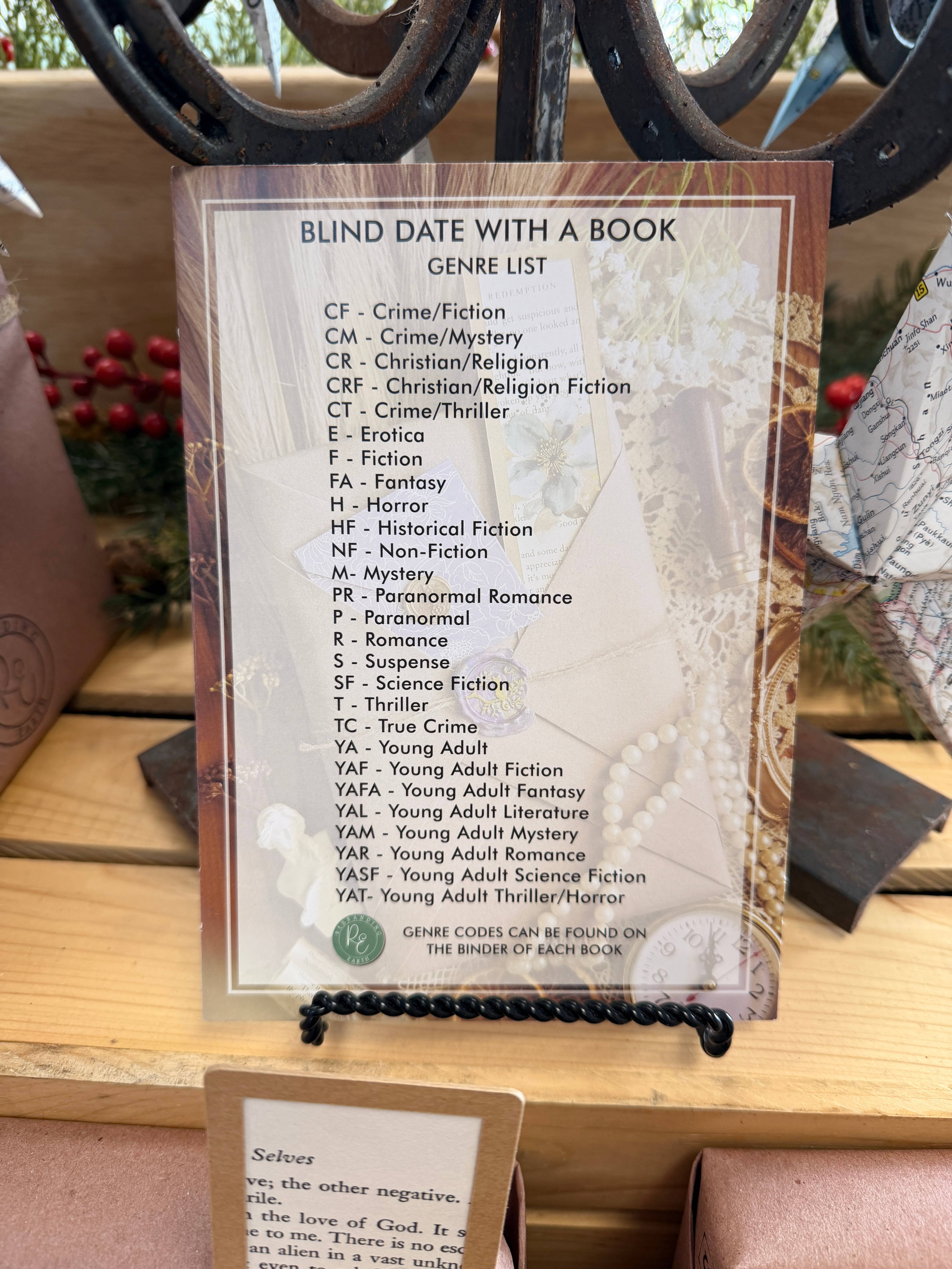 Rebranding Earth - Wholesale Display Book - Blind Date with a Book Genre Display Card1