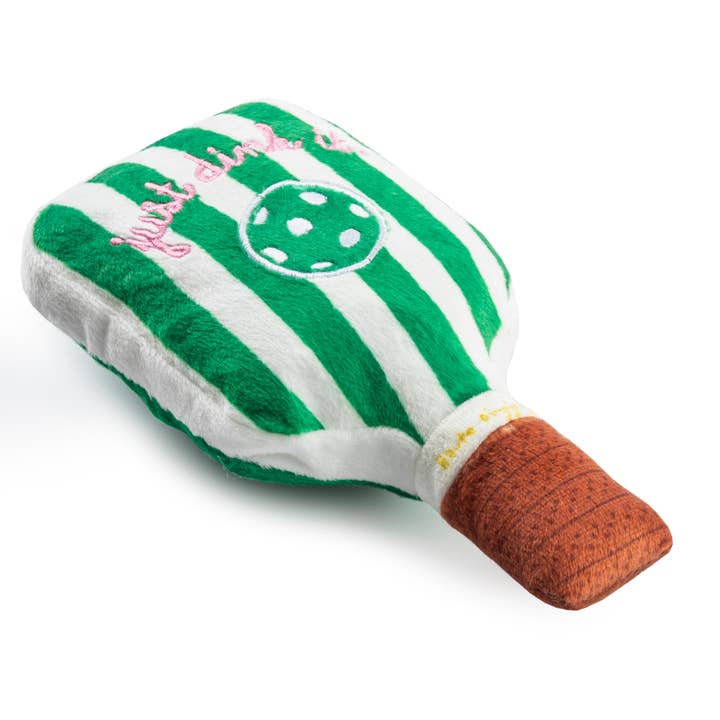 Haute Diggity Dog - Wholesale Pet Plush Toy - Dog - Green Stripe Pickleball Paddle by Haute Diggity Dog
