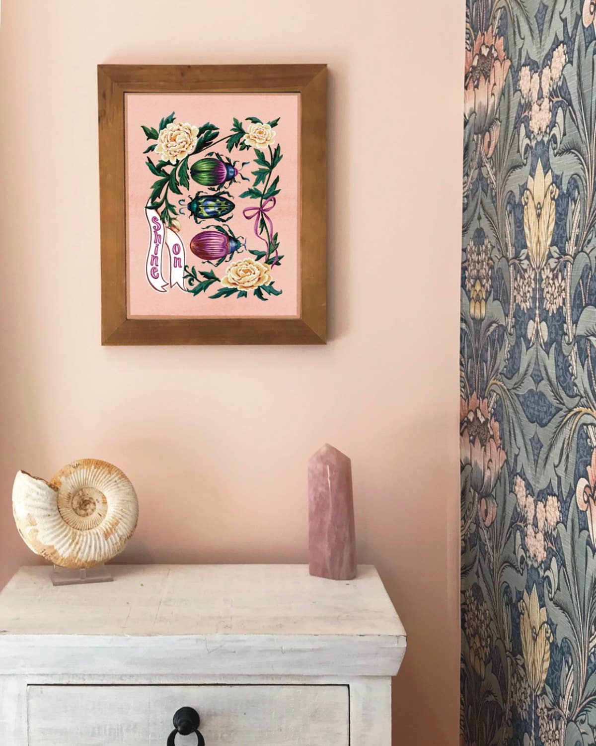 Folk Meadow - Wholesale Art Print - Shine On Beetles Print - 8x102