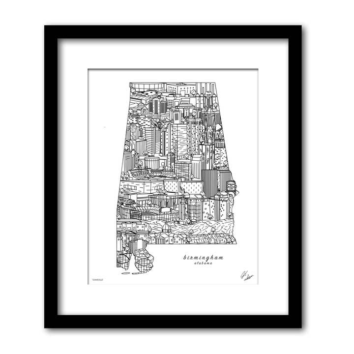 Decorazione murale Birmingham Alabama per la vendita all'ingrosso da parte di Townsville Art