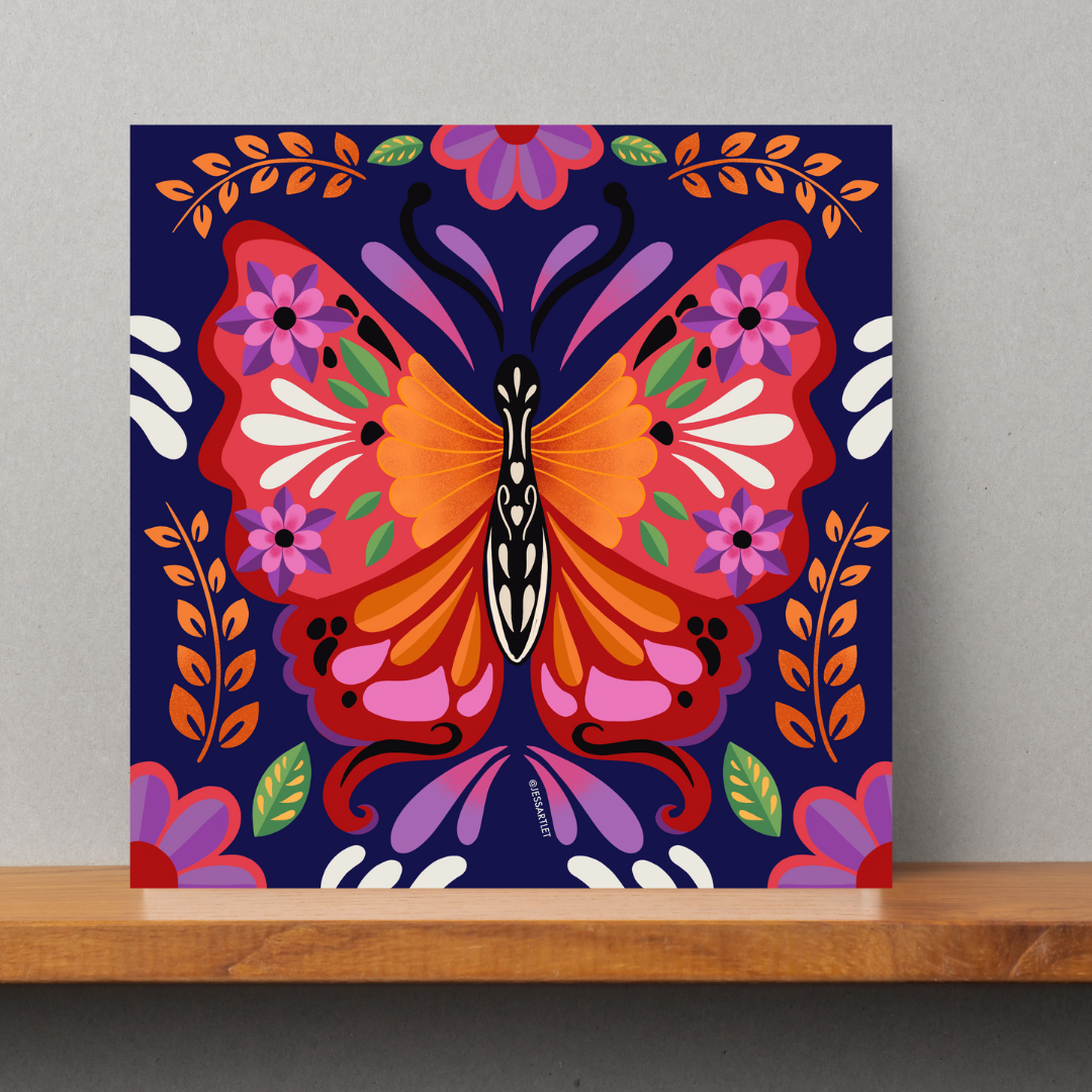 Jessartlet Illustrations - Wholesale Art Print - La Mariposa2