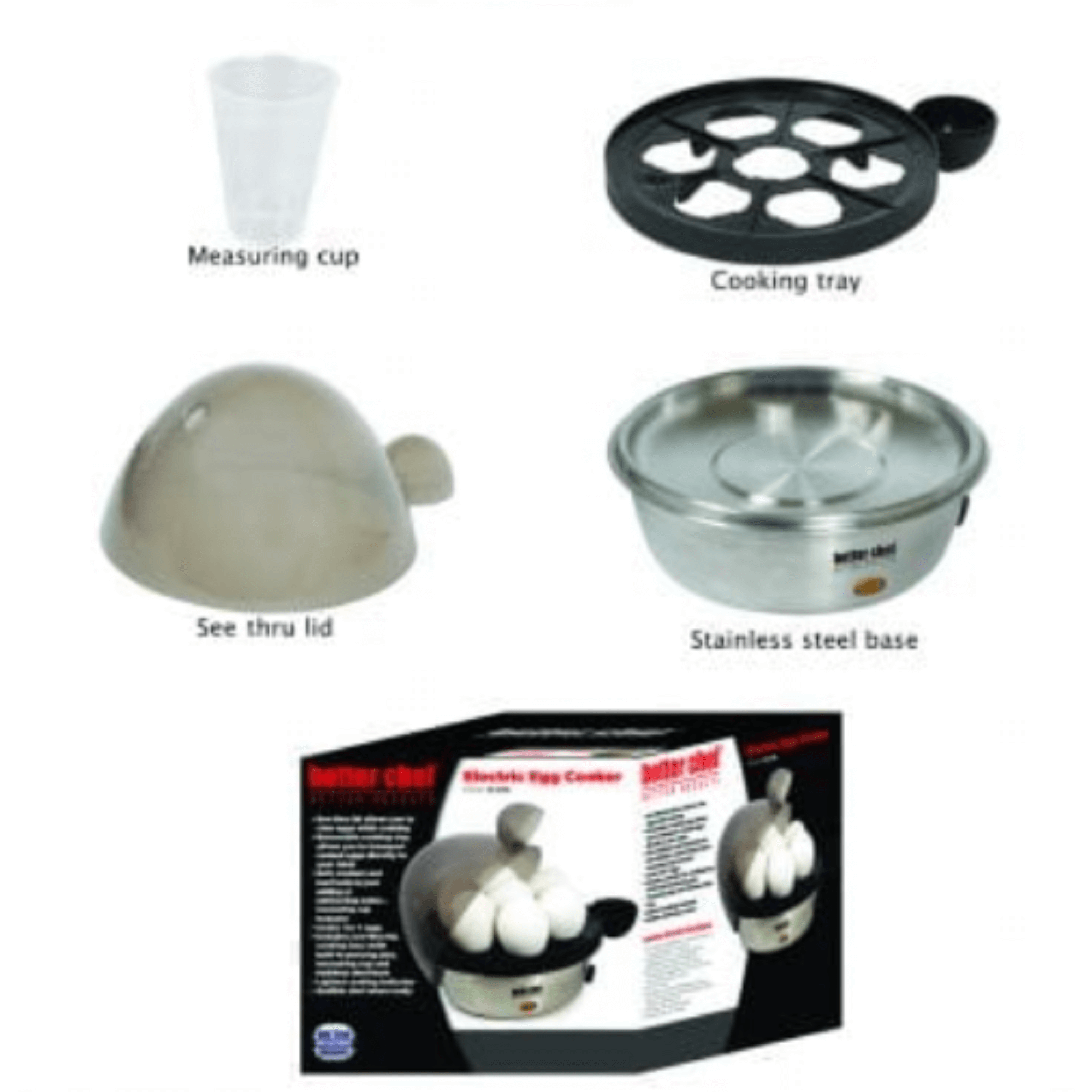 JupiterGear Home - Wholesale Kitchen Appliance - Better Chef 7-Egg Stainless Steel Electric Egg Cooker4